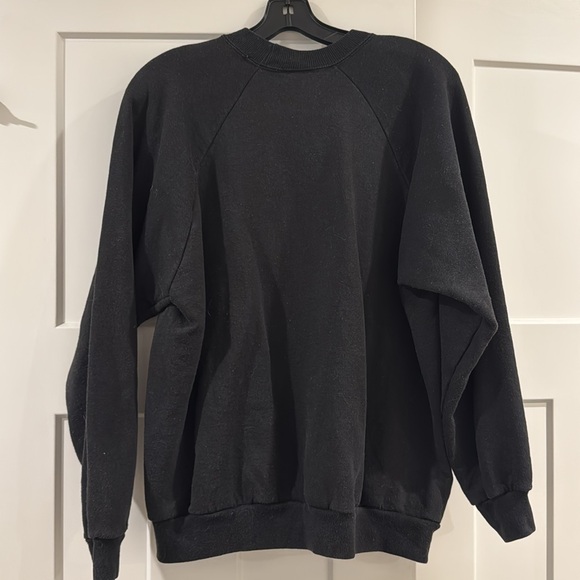 Hanes Activewear Adult Black Halloween Ghost Crewneck Sweatshirt, Size XL - Picture 4 of 4